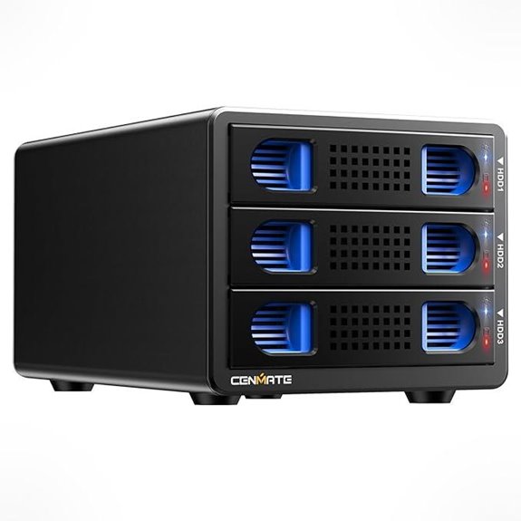 3-Bay SATA Hard Drive Enclosure with Cooling Fan