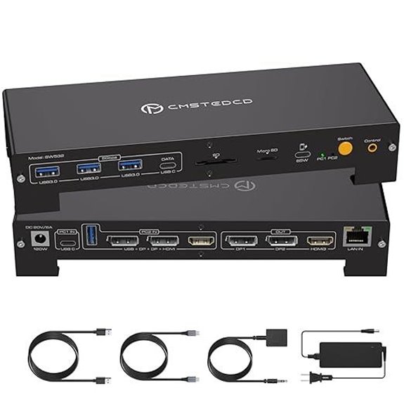 KVM Switch for 3 Monitors with 4K Support