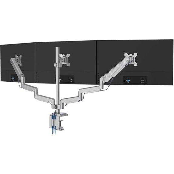 Mount-It! Triple Monitor Mount with Gas Spring Arms
