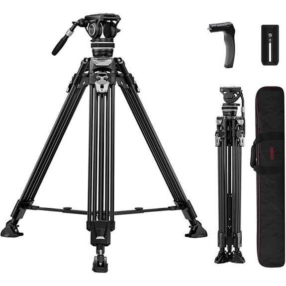 Cayer FA310H Tripod with Fluid Head 75