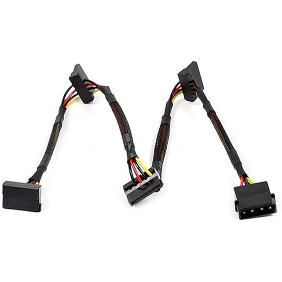 Monoprice 2ft SATA Power Cable (MOLEX to 4x SATA)