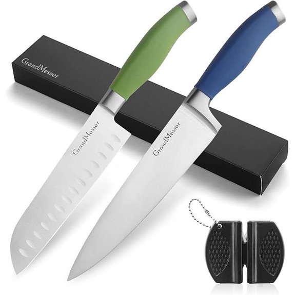 2-Piece Sharp Chef & Santoku Knife Set