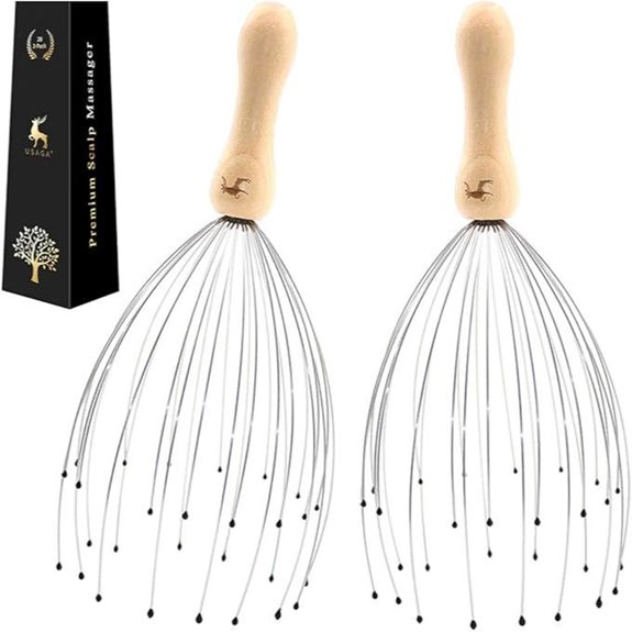 USAGA 28 Finger Head Scratcher & Massager (2 Pack)