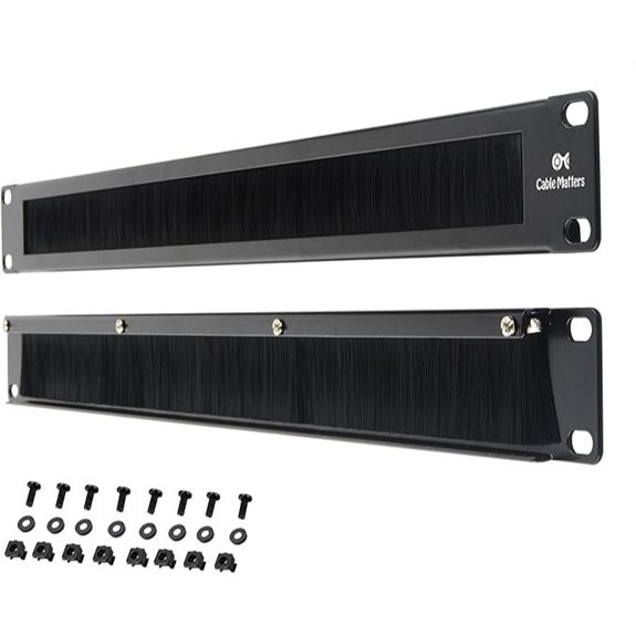 Cable Matters 2-Pack 1U Wall Mount Brush Panels