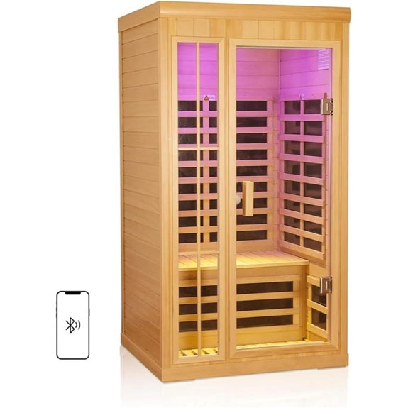 Infrared Sauna for 1-2 People with Bluetooth