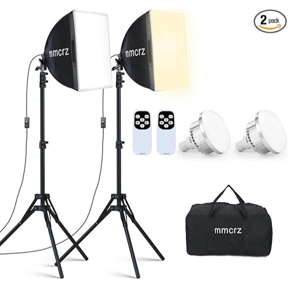 2-Pack Softbox Lighting Kit with LED Bulbs