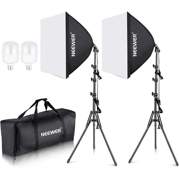 two softbox lighting kits
