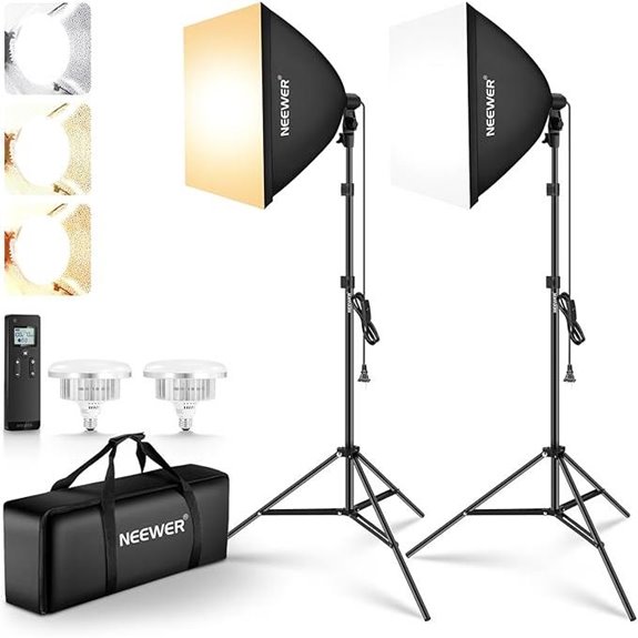 two softboxes tripods included
