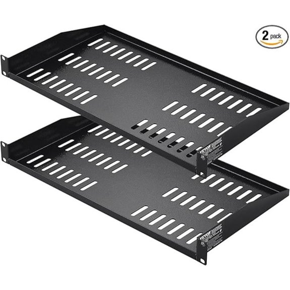 Vevor 2-Pack 1U Ventilated Server Rack Shelves