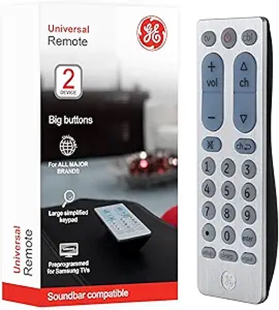 GE 2-Device Universal Remote for Smart TVs