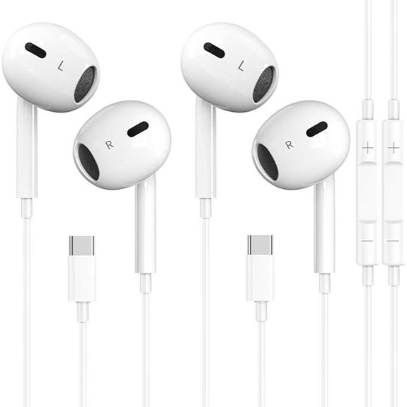 USB-C Earbuds with Mic for iPhone and Galaxy