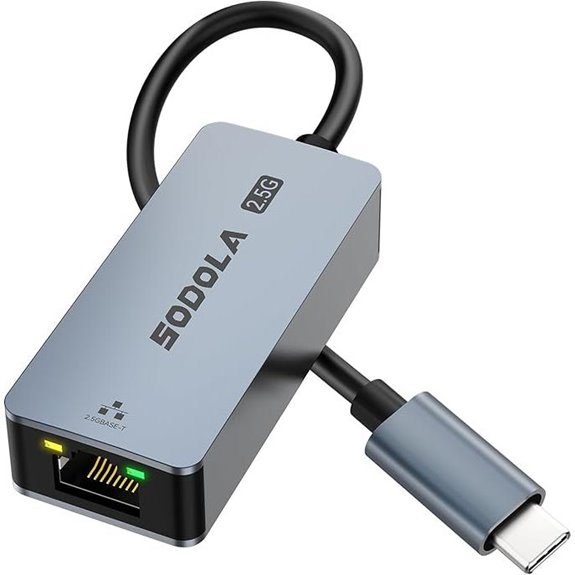 Sodola USB-C to Ethernet Adapter for MacBook iPhone