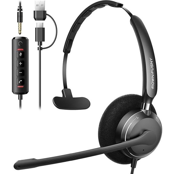 USB Headset with Microphone for PC and Call Center