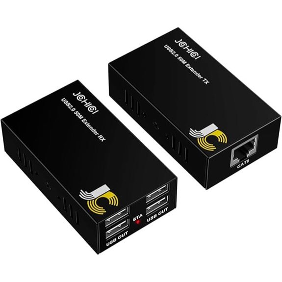 USB Extender Over Cat6/7 with 4 Ports