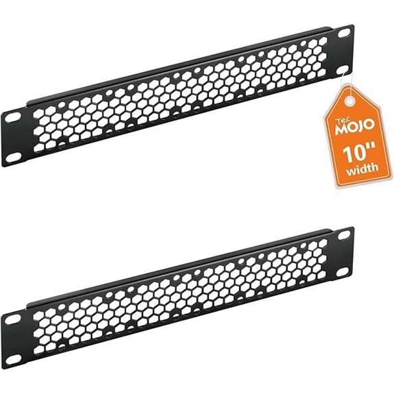 Tecmojo 2 Pack Vented 1U Rack Mount Panel