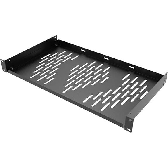Beiyier 1U Vented Rack Shelf for Network Cabinets