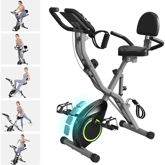 Foldable 5-in-1 Indoor Exercise Bike with Resistance