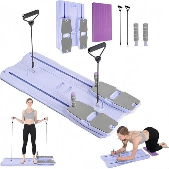 Foldable 8-in-1 Pilates Reformer Board for Home Use