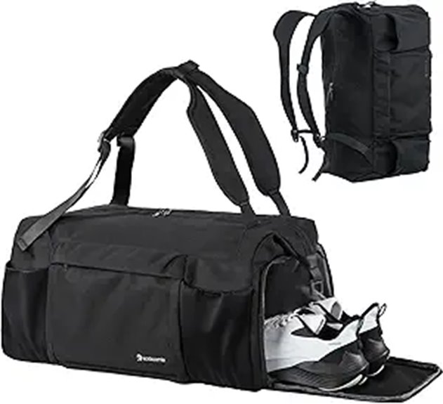 Convertible Men’s Gym Bag with Shoes & Wet Pocket