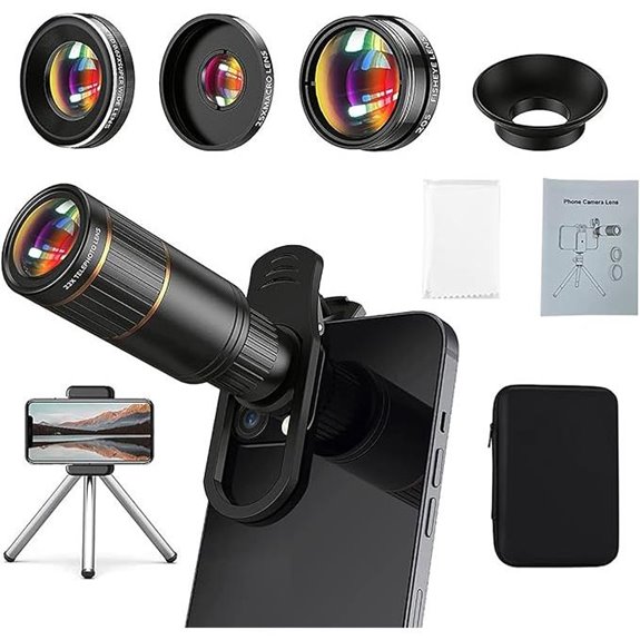 Phone Camera Lens Kit with Telephoto Fisheye Wide Macro