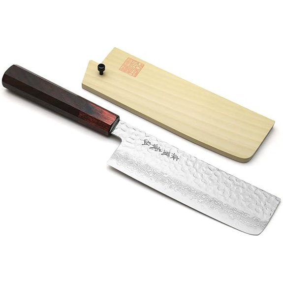 Yoshihiro VG10 Damaskus Nakiri Vegetable Knife