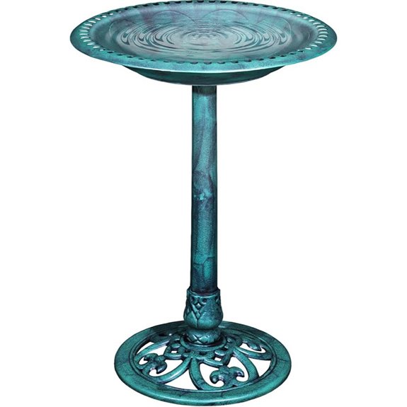 VECELO 28 Vintage Bronze Outdoor Bird Bath