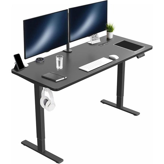 VIVO Electric Standing Desk 60x24 in Black