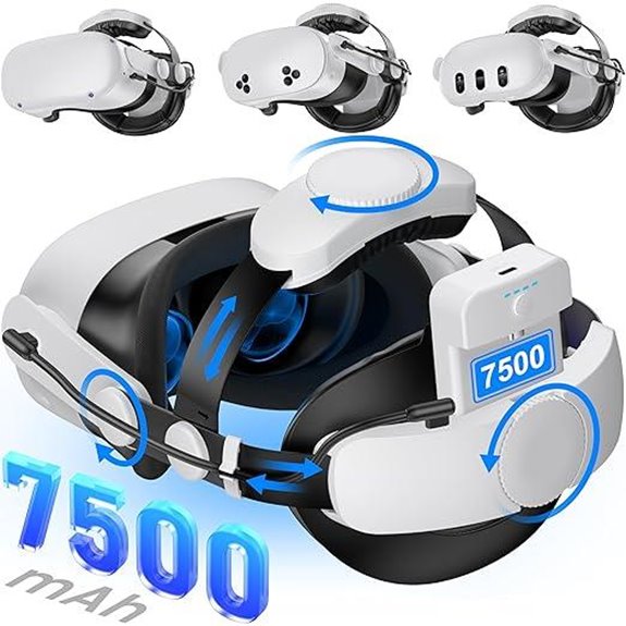 Kawaye Meta Quest VR Head Strap with Hot-Swap Batteries
