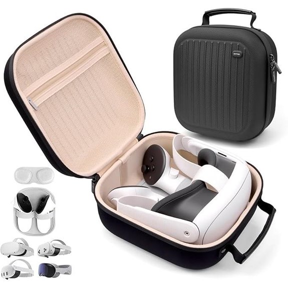 Krypthos VR Headset Carrying Case with Lens Protector