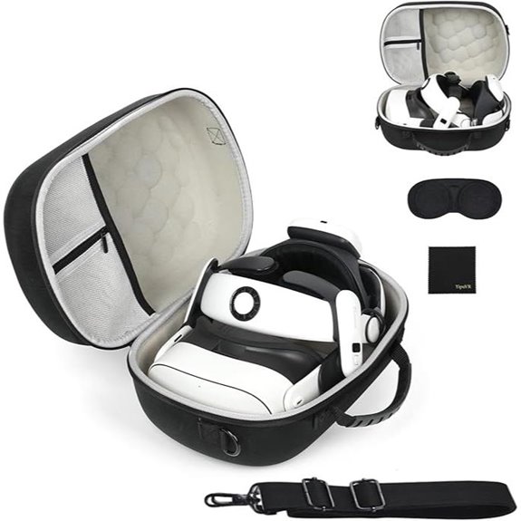 VR Headset & Controller Hard Case with Shoulder Strap