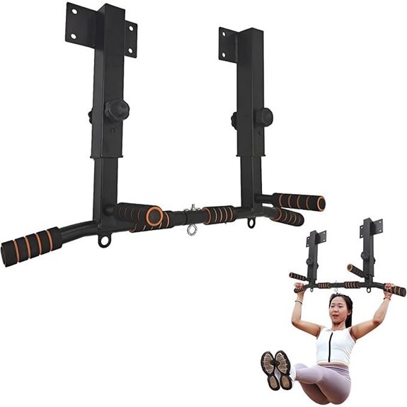 ptlsy Wall-mounted Multi-grip Pull Up Bar for Home Gym