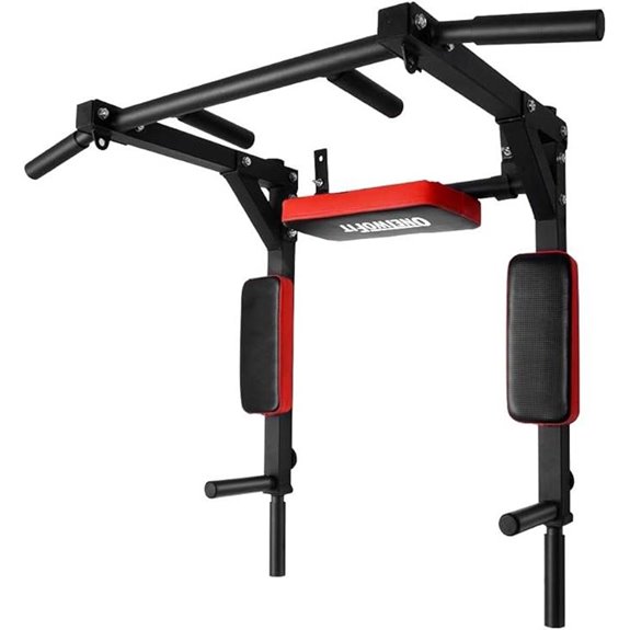 OneTwoFit Wall-Mounted Pull Up Bar and Dip Station
