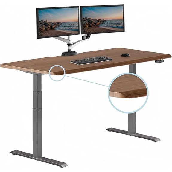 Vari ComfortEdge Electric Standing Desk (Walnut)