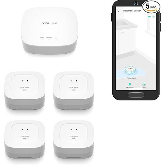 YoLink Water Leak Kit with Alerts and Long-Range Sensors