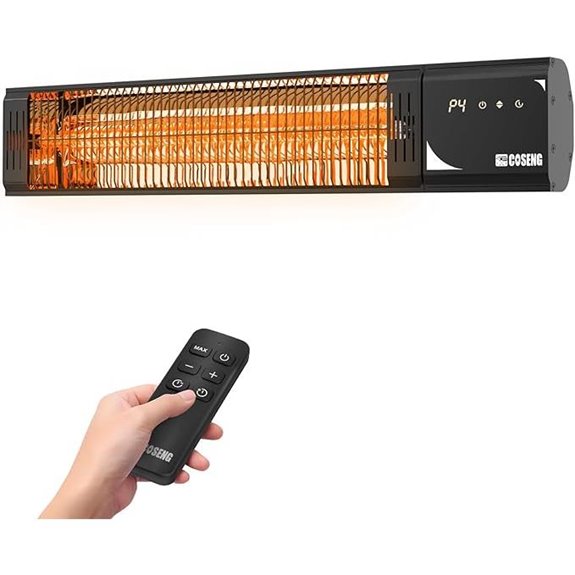 Outdoor Infrared Patio Heater 1500W Waterproof Touchscreen