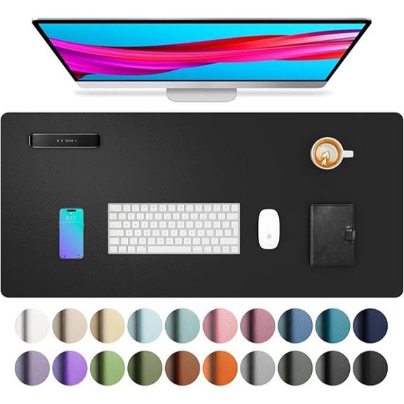 Aothia Waterproof Leather Desk Pad for Office Use