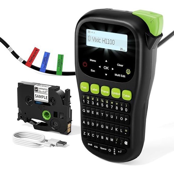 Vixic Portable Waterproof Label Maker with Backlit Screen
