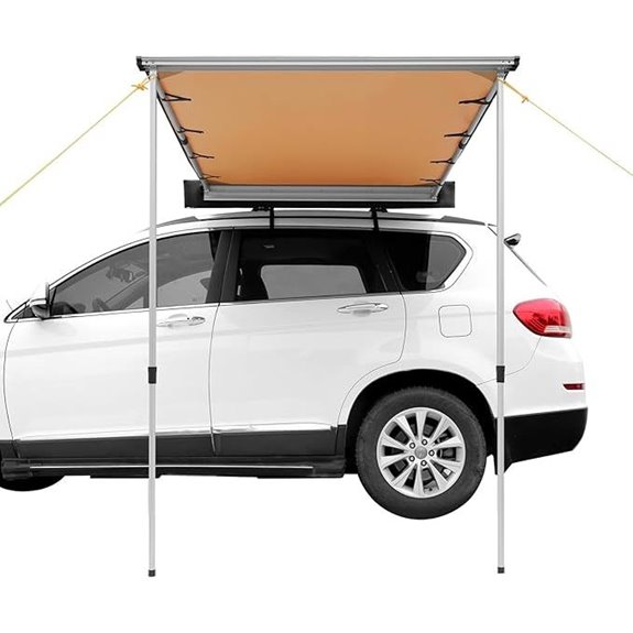 Happybuy Car Side Awning Waterproof UV50+ Retractable Shade