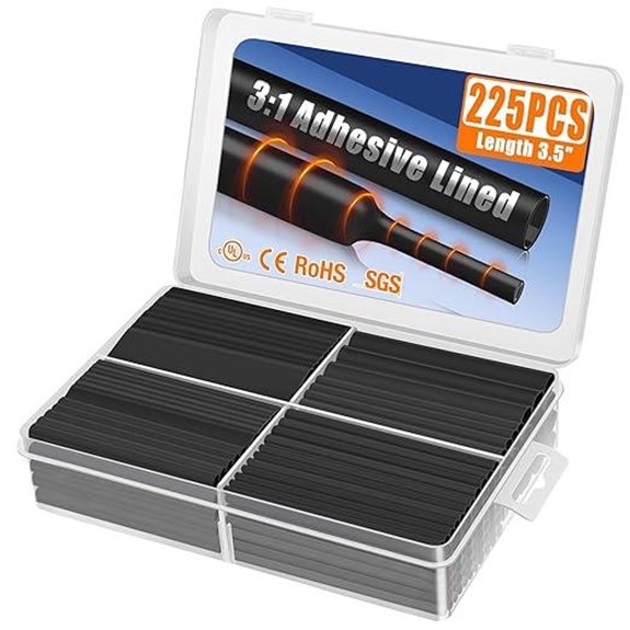 XHF Waterproof Heat Shrink Tubing Kit (225 Pcs)