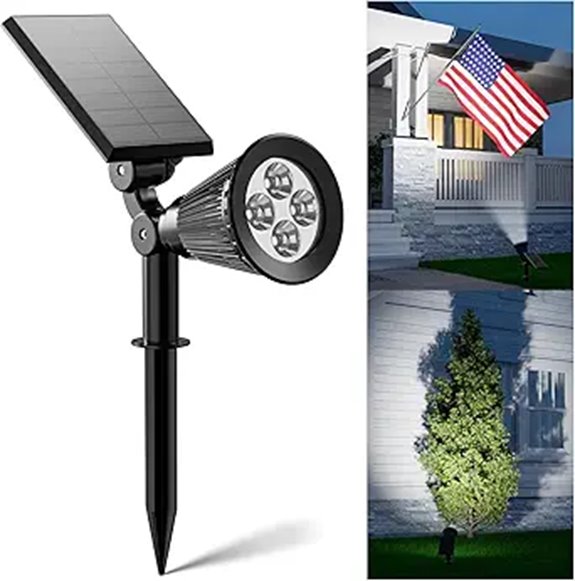 waterproof solar garden spotlights