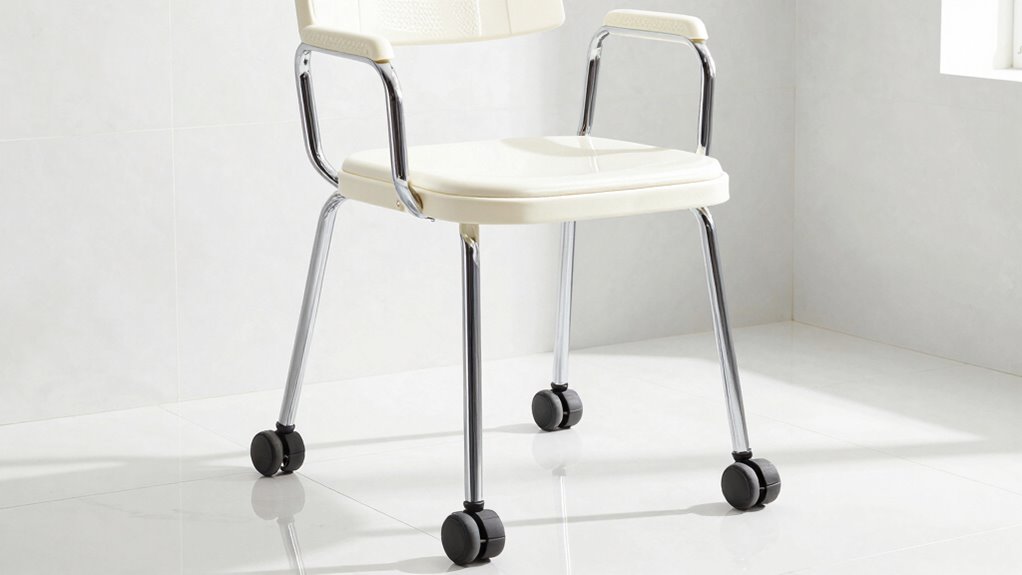 wheel equipped shower chairs