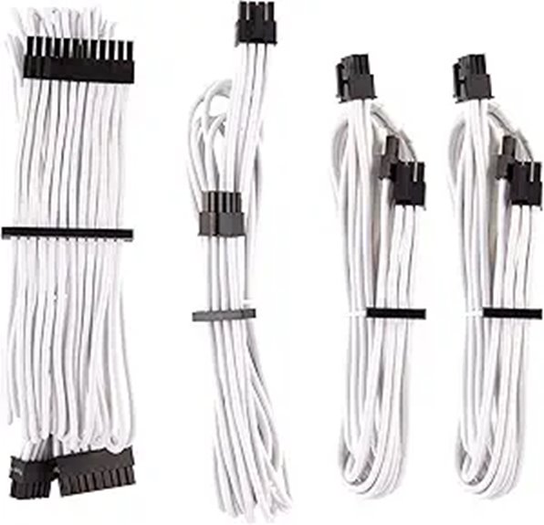 CORSAIR White Sleeved PSU Cables Starter Kit