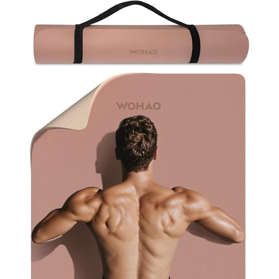 Extra Wide 8mm Yoga Mat with Strap