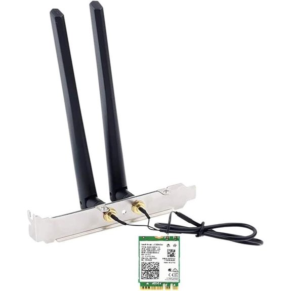 AX210NGW WiFi 6E Card with Antennas and Brackets