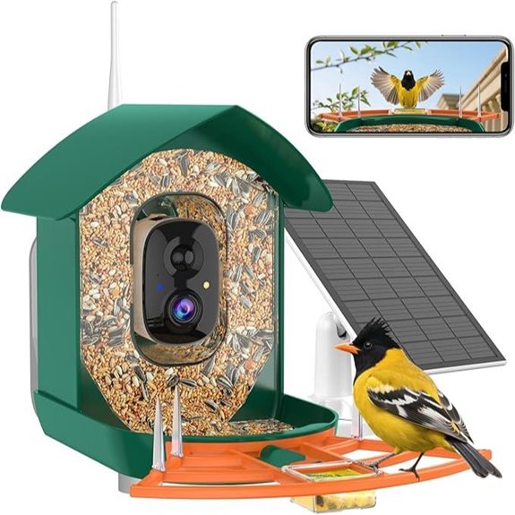 Smart Bird Feeder with Camera WiFi Night Vision