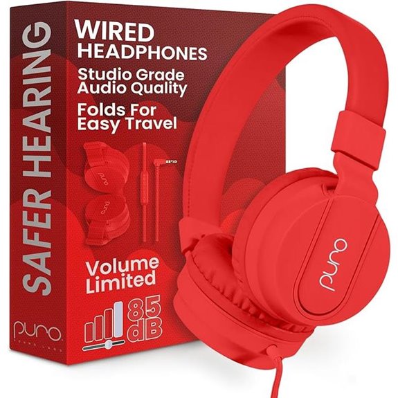 PuroBasic Wired Kids Headphones with Microphone