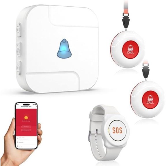 WiFi Caregiver Pager System with Emergency Buttons