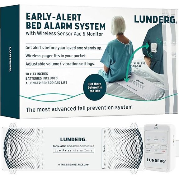 Lunderg Wireless Bed Alarm with Fall Prevention