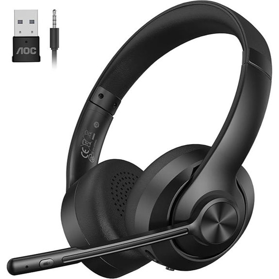 AOC Wireless Headset with Mic Bluetooth 5.4