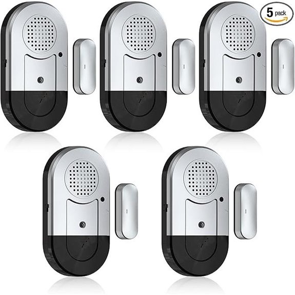 Sanjie Door Window Alarms 5-Pack Wireless Security Sensors